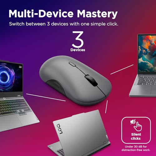 Souris Lenovo GY51S61898 – Ambidextre, Bluetooth, 4000 DPI - vue 4