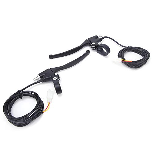 Dilwe Levier de Frein de Vélo électrique Universel en Alliage D'aluminium, 1 Paire de Frein de Poignée Coupée de Moteur pour Scooter de Vélo électrique, avec Structure à Dégagement