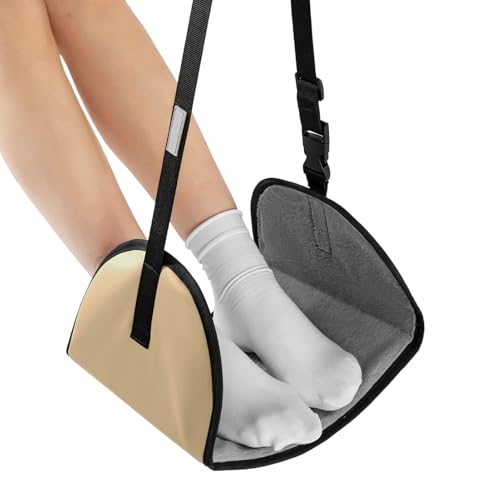 Hammaca Pies Para Avion - Longitud Ajustable Pies Viaje - Descanso Ergonómico Para Viajes Y Oficina | Imprescindible Para Oficina En Casa Tren Trabajo Y Pausa