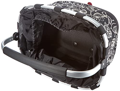 KLICKFix Unisex-Adult Carrybag GT Textilkorb für Racktime Gepäckträger, Fleur Schwarz, 24 litres
