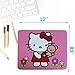 NTSEOT Hello Kitty Mouse Pad Cute Desk Accessories Hello Kitty Stuff, Kawaii Mouse Pads for Desk Computer Laptop, Gifts for Mousepad for Women Girly Pink Non-Slip Base 10×8.5 in