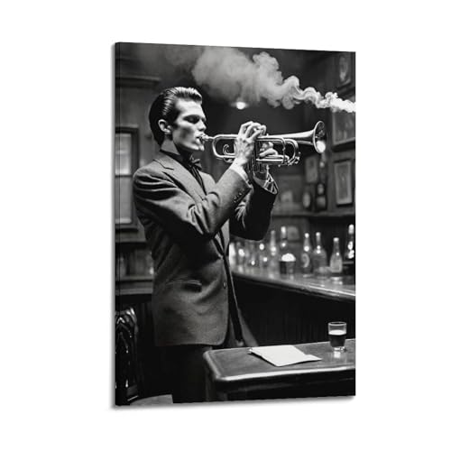 Chet Baker - Lienzo decorativo para pared, diseño de celebridades, decoración moderna, 60 x 90 cm