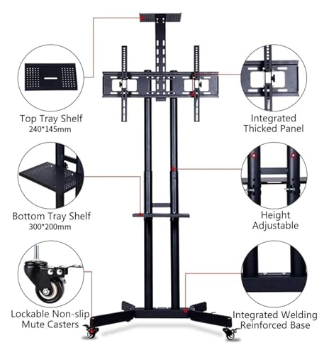 Soporte móvil para TV con ruedas miniatura 4