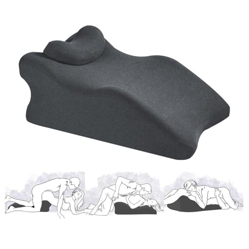 YSOGTDE Memory Foam Wedge Pillow for Sleeping, Reading and Back Support, Intimacy Pillow Ergonomic Bed Pillow for Acid Reflux, Back Pain Relief with Removable Cover