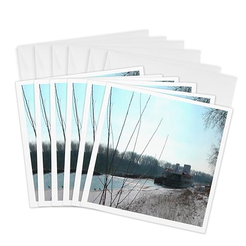 Cartes de vœux motif riverboat imprimées sur un papier cartonné haut de gamme