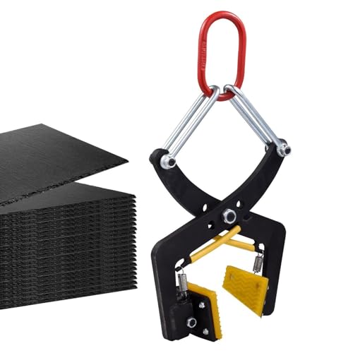 Abrazadera de elevación de losa de granito ajustable, elevador de tijera resistente para transporte de piedras y sujeción de rocas (apertura: 4 cm-18 cm)