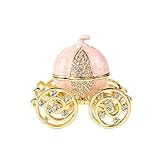 QIFU Classical Pink Pumpkin Carriage Enamel...