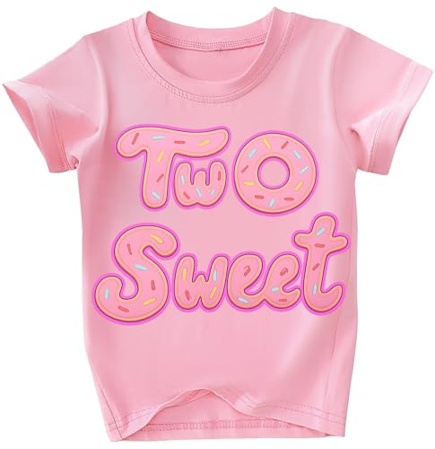 Image of Toddler Girls 2nd Birthday Shirt Outfit for Girls Cute Two Years Old Birthday Gift
