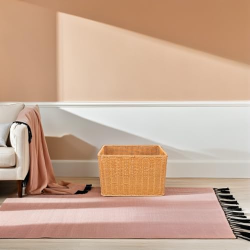 Cesta rectangular de plástico para organización de armarios YARNOW 6