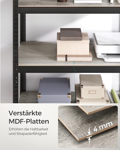 SONGMICS Set of 2 Schwerlastregale, 5 Ablagen, 30 x 75 x 150 cm – Ansicht 8