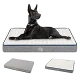 Lit pour chien réversible : ce matelas de lit pour animal de compagnie présente une peluche chaude et douillette avec un revers en tissu de toile frais et doux. Design confortable à deux faces adapté à toutes les saisons - gardez votre chien au frais en été et au chaud en hiver pour un confort accru.