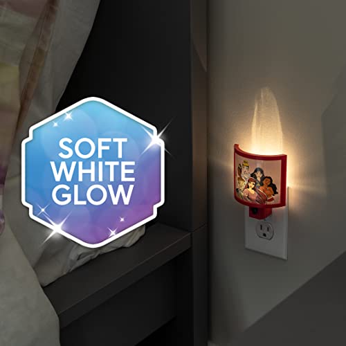 Image of Disney Princess Wrap Shade LED Night Light, Plug-in, Dusk to Dawn, Girls Bedroom Decor, Ambient Lighting, Sleep Light, Ideal for Nursery, Bathroom, 60734