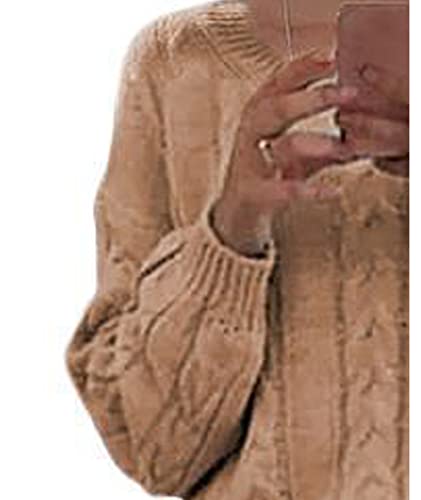 Image of Sexyshine Women's Cable Knit Long Skirt 2 Piece Outfit Chunky Oversized Pullover Sweater Top and Long Pencil Skirt Sets