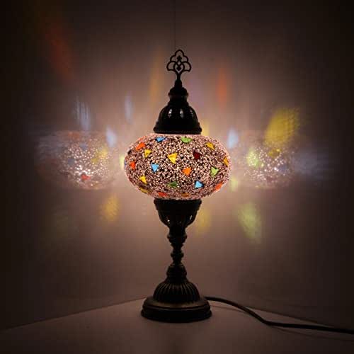Amazon.com: Mosland Home Turkish Lamp Mosaic Table Lamps | Turkish Moroccan Lamp with Bronze ...
