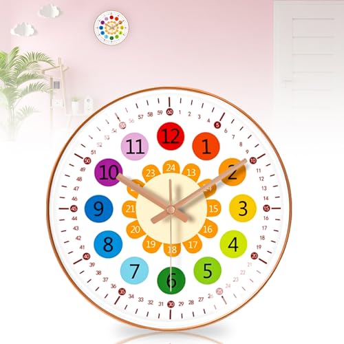 Orologio da parete per bambini senza ticchettio: 20 cm, orologio da parete per bambini, orologio da parete per cameretta dei bambini, per camera dei bambini, cucina, soggiorno, camera da letto,