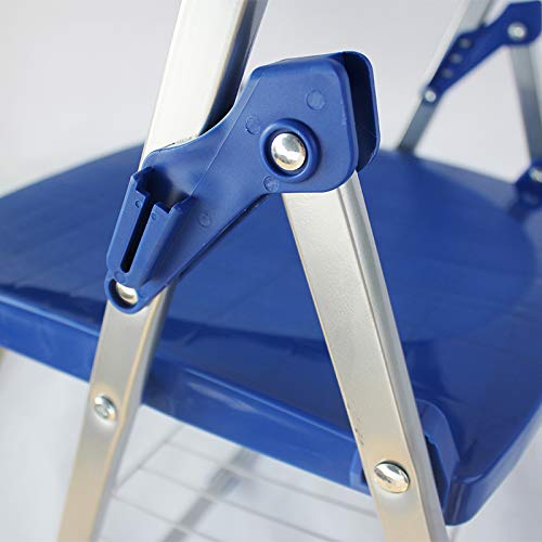 Yosogo Folding Chair With Writing Board (Blue Color) - Ergonomic Compact Portable Plastic Foldable Chair With Side Table, Book Net And Breathable Backrest For Student And Office #TOP2