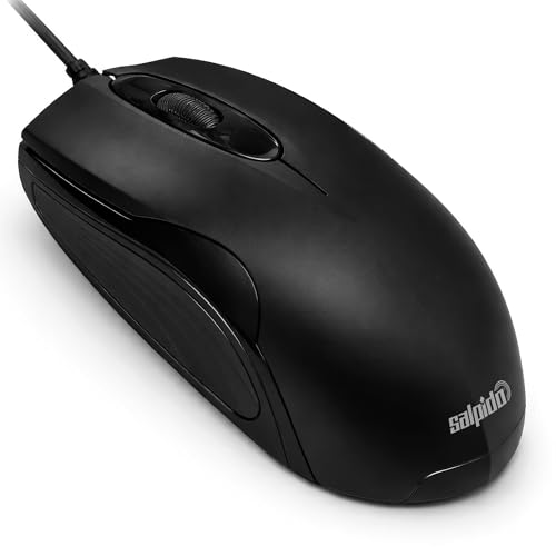 Image of M35 Wired USB Mouse - Optical-Mechanical Technology, Ergonomic Design, 1200 DPI, 3 Buttons, Plug-and-Play, 1-Year Warranty (Black)