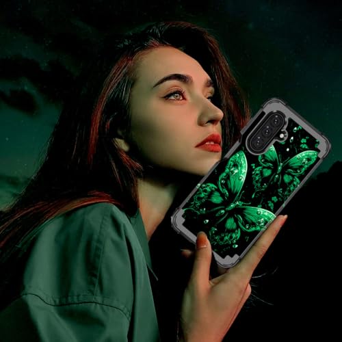 Casetego for Galaxy A17 5G Case,Glow in The Dark Three Layer Heavy Duty Sturdy Shockproof Full Protection Rugged Hard PC+Soft TPU Bumper Case for Samsung Galaxy A17 6.7 inch,Black Red by Casetego - Used condition - Image 7