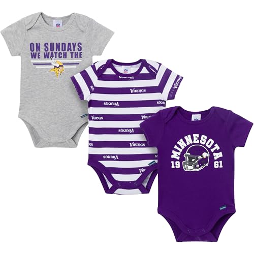Image of Gerber NFL Baby-Boys NFL 3-pack Onesie Bodysuit