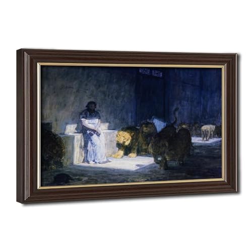 Toile Daniel in The Lions' Den Henry Ossawa Tanner cadre décoration murale salon 50x76