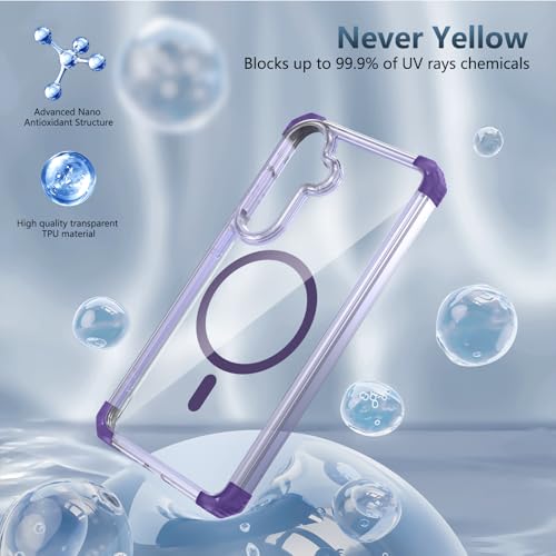 Funda magnética para Samsung Galaxy S25 Plus YOUULAR morada 3