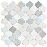 STICKGOO Arabesque Tile Peel and Stick Backsplash, 12”X12” Backsplash Tile for Kitchen Peel and...