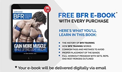 BFR BANDS Blood Flow Restriction Bands, Exercise Straps for Occlusion Training, Gym Workout & Weight Lifting, Resistance Bands Help Increase Muscle Mass in Women & Men