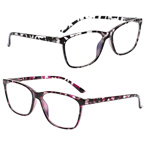 Image of SIGVAN Ladies Reading Glasses Blue Light Blocking Spring Hinge Fashion Pattern Print Eyeglasses for Women