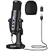 YGiTK USB Mikrofon PC Kondensator Mikrofon Plug & Play Gaming Mikrofon mit Lautstärkesteuerung & Stumme Taste für PS4 PS5 Vocal, YouTube, Livestream, Aufnahme, Spiele