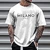 Men's Stylish Graphic Print Short Sleeve T-Shirt Comfortable Casual Daily Wear Tee for All Seasons (White, XXL) #1