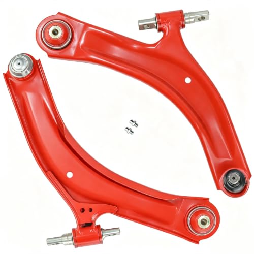 2PC Front Lower Control Arms w/Ball Joints for 2008-2013 Nissan Rogue, 2014 2015 Rogue Select - Replacement Control Arm RK621452 RK621453, Heavy Duty Polyurethane Bushings, Red by TASTONTUP - Used condition - US$50.21