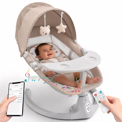 Image of SOFTIES Automatic Baby Swing Cradle | Electric Jhula Cum Rocker 0-12 Months