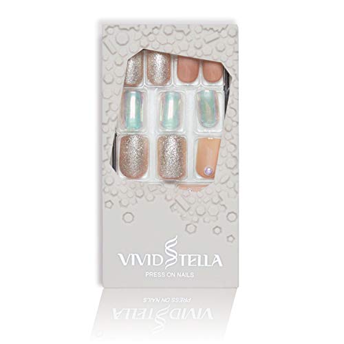 VIVID STELLA Künstliche Nägel Perle Nägel Zum Aufkleben 30 Stück Acryl Nagelset Vollständiges Kunstnägel Press on Nail… – Bild 5