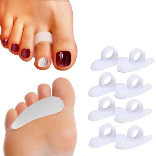 Hammertoe Corrector - 8 Pieces Hammer Toe Cushion, Silicone Hammer Toe Pads, Under Toe Support Corrector