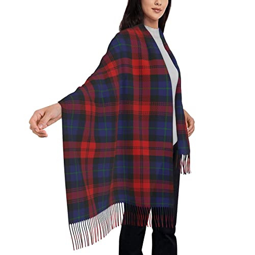 Women's Scarf Shawl, Soft Faux Cashmere Tassel Scarf, Winter Warm Plaid Scarf Gift4