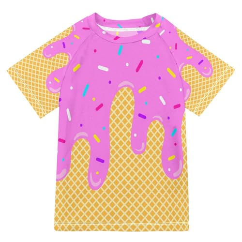 Boys Rash Guard Short Sleeve UPF 50+ Quick Dry Swim Shirts Swimwear for 3-12Y