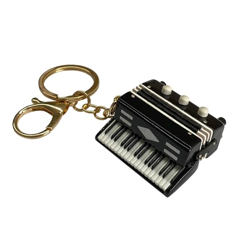 GEBIBB Accordion Keychain,Musical Instrument Keychain, Musical Instrument Gift,Christmas Ornament
