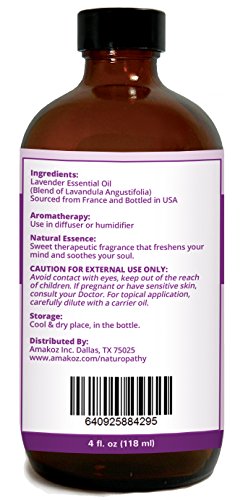 Naturopathy Lavender Essential Oil, 100% Natural Therapeutic Grade, Premium Quality Lavender Oil, 4 Fl. Oz - Perfect For Aromatherapy And Relaxation #TOP1