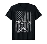 Baseball Catcher Shirt for Boys Men, Baseball USA Flag T-Shirt