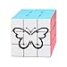 Simple Black Flying Black Butterfly Magic Cube Puzzle 3x3 Toy Game Play