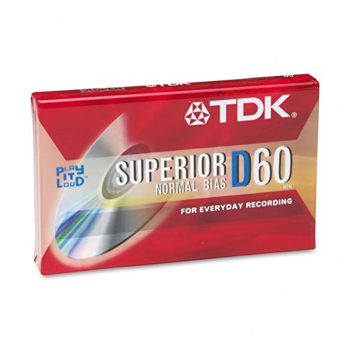 TDK Standard Grade Audio and Dictation Cassette, Normal Bias, 60 Minutes (30 x 2)