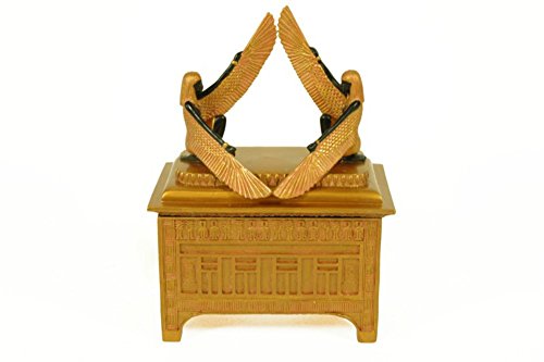 Joyero Cuadrado Decorativo de Resina Egipcio Arca de La Alianza Cajas Multiusos. Joyeros.Regalos y Complementos. Figuras Resina. 12 x 7 x 16 cm.