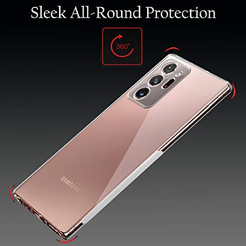 Image of TheGiftKart Back Cover Soft Case for Samsung Note 20 Ultra 5G | Best Camera Protection | Inbuilt Dust Plugs & Anti-Slip Grip | Ultra Clear Slim Back Cover Case (Silicone, Transparent)