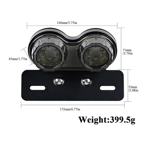 Feu stop double queue moto pour rénover un support de plaque d'immatriculation - 5