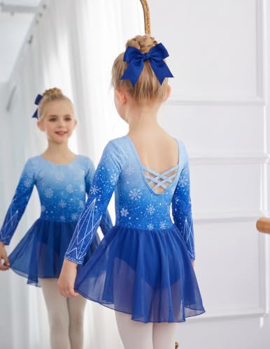 Image of Arshiner Kids Girls Classic Long Sleeve Leotard Dance Ballet Dress
