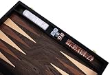 Engelhart – 250541 – Backgammon 18” – fornir różany – gra planszowa – komplet kości, pionków i kubków – dla 2 osób – 6+