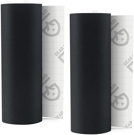 GEAR AID Tenacious Tape 3" x 20" Nylon Fabric Repair, Black, 2 Rolls
