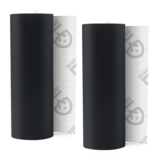 GEAR AID Tenacious Tape Fabric and Vinyl Outdoor Camping Gear Repair Tape, 3” x 20”, Black, 2 Pack