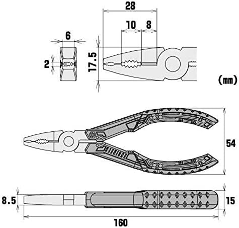 screw removal / extractor gripping pliers (combi style) , with unique non-slip jaws for quickly extracting damaged / stuck screws. ENGINEER pz-58 GT neji-saurus (green grips)