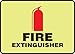 Accuform"Fire Extinguisher" Safety Sign, Adhesive Dura-Vinyl, 7 x 10 Inches (MFXG401XV)